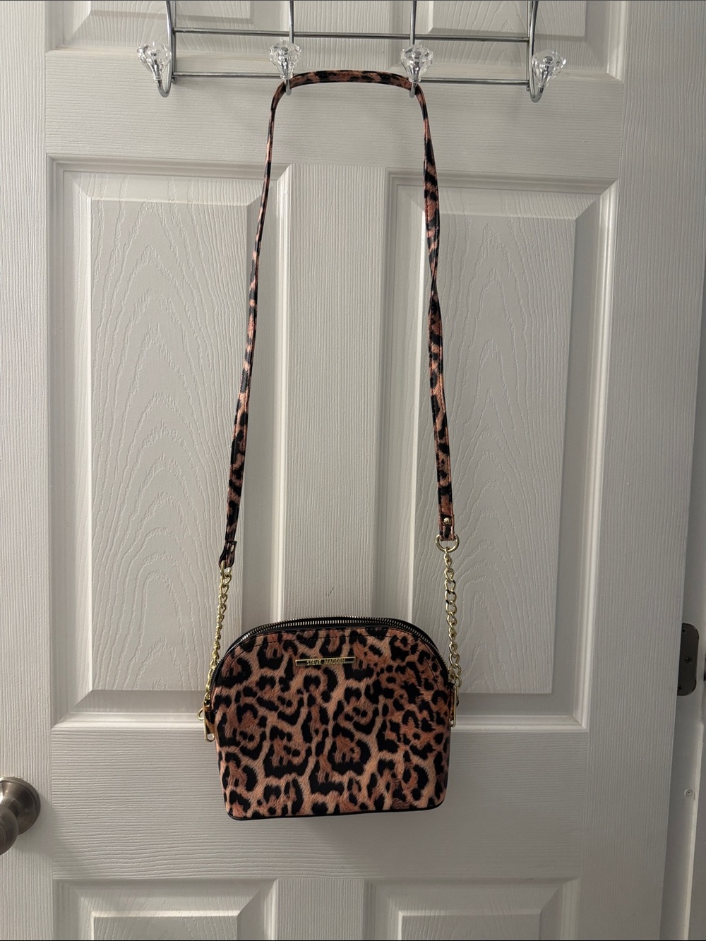 Steve Madden Leopard Print Crossbody Bag - Brown & Black